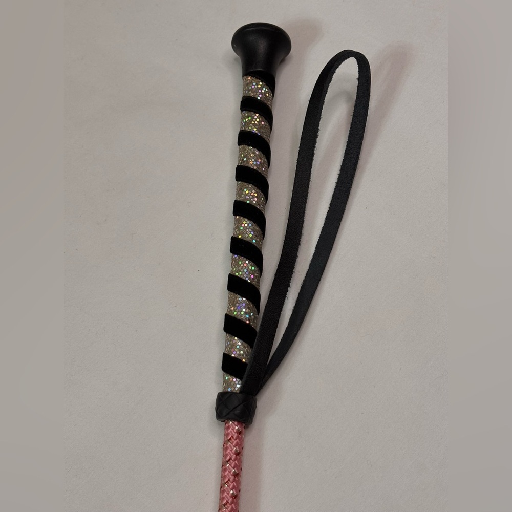 Equestrian Pink Sparkle Riding Crop - Picture 2 of 7
